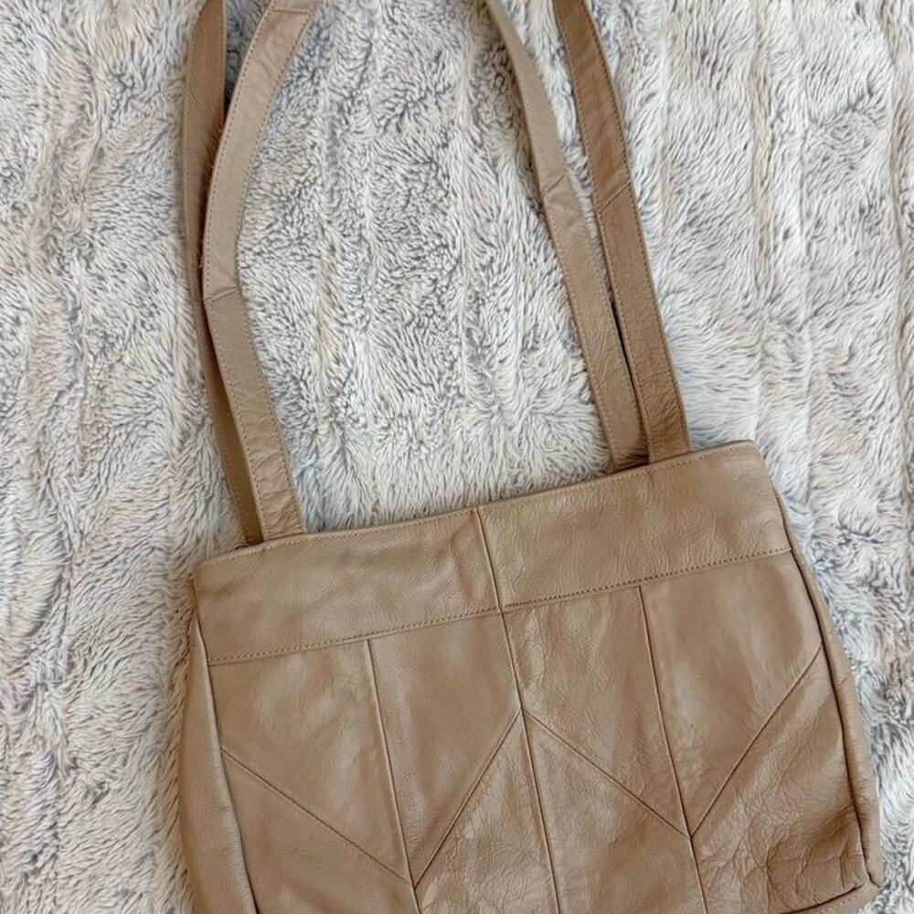 Vintage leather boho shoulder bag